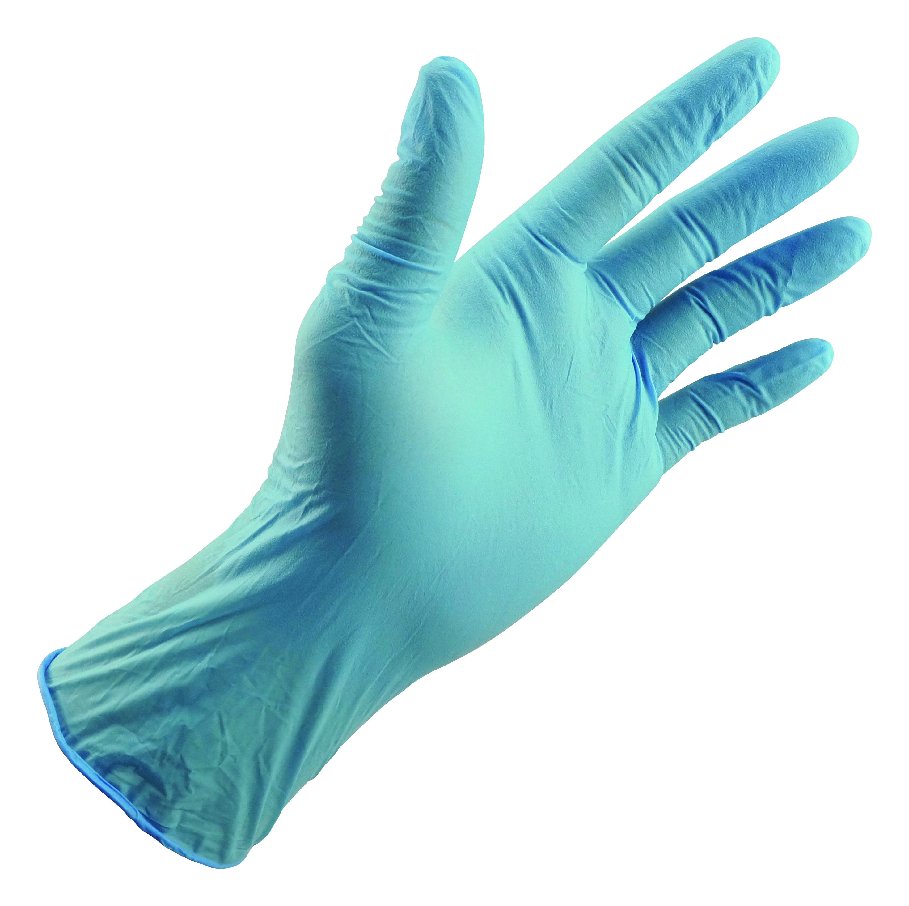 Ammex X3 Industrial Blue Nitrile Gloves